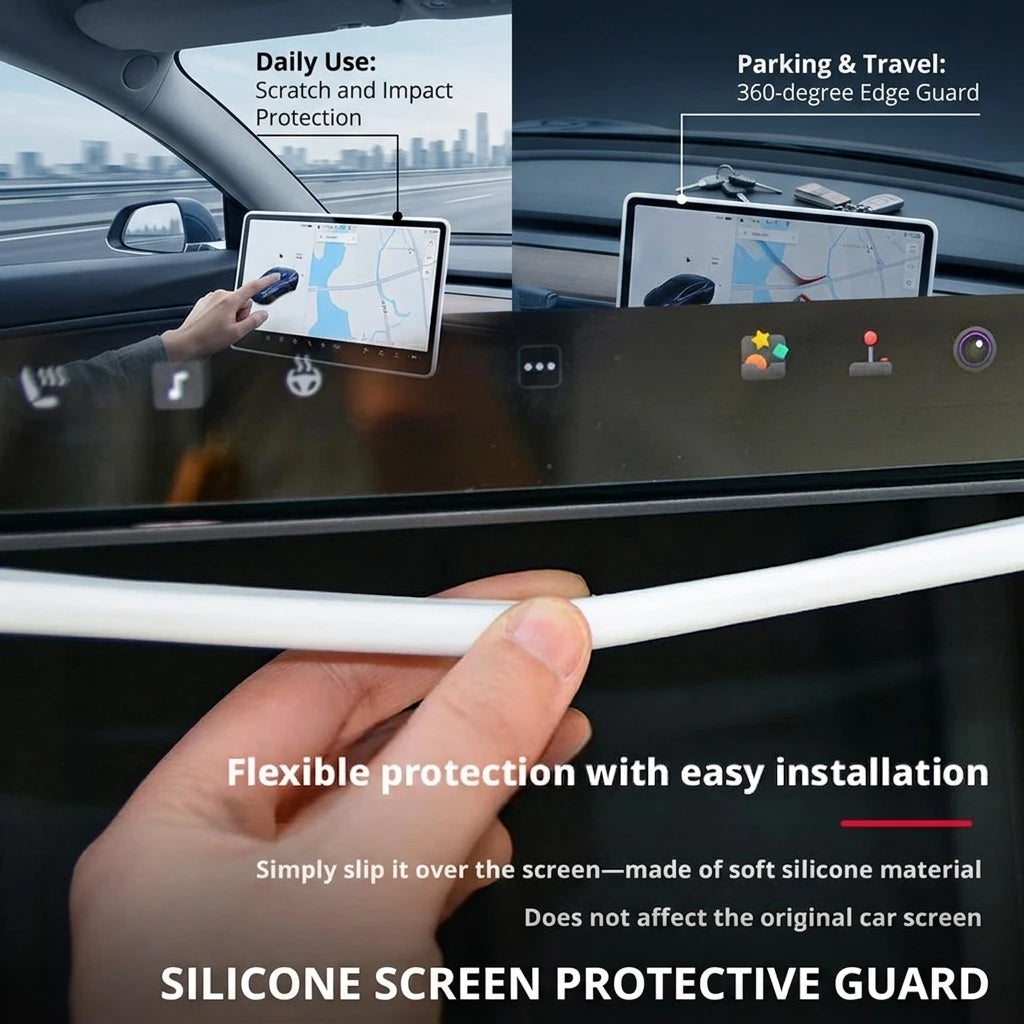 For Tesla Model Y YL Juniper 2026 Screen Protector Frame Silicone Anti Scratch Edge Cover Central Control Display Guard HIP