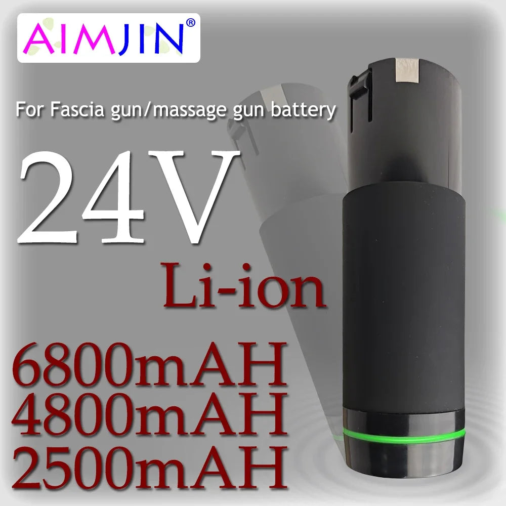 24V Li-Ion Replacement Battery for Massage Gun | 2500–6800mAh Massage Gun Battery HIP