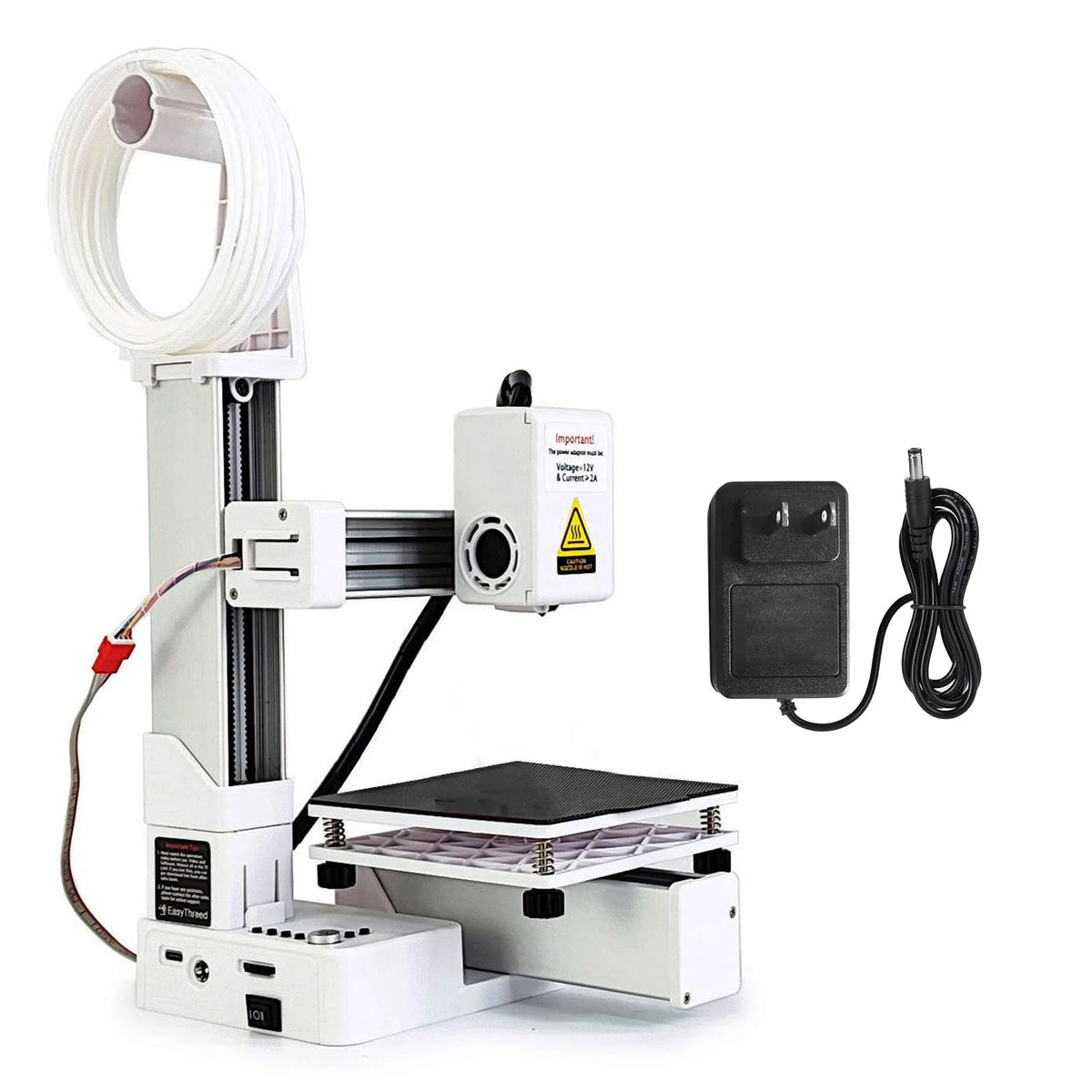 Small 3D Printer All Metal Nozzle Efficient Frequency Division Multiplexing Small 3D Printer Rapid Heating for Handcraft HIP WHITE US