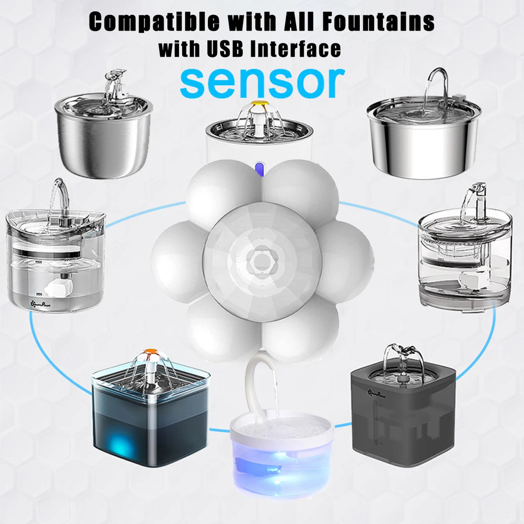 Cat Water Fountain Sensor, Automatic Start‑Stop Pet Water Dispenser Sensor, Smart Induction Replacement Parts for Dog & Cat HIP