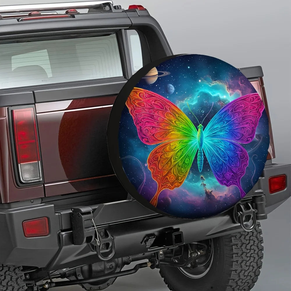 Butterfly RV Tire Cover – Durable Polyester, Universal Fit RV Tire Cover HIP