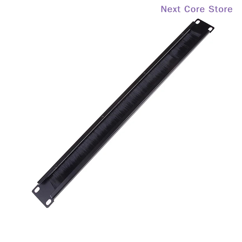 1U 19" Rack Mount Cable Management Brush Panel – Matt Black Rack Cable Panel HIP