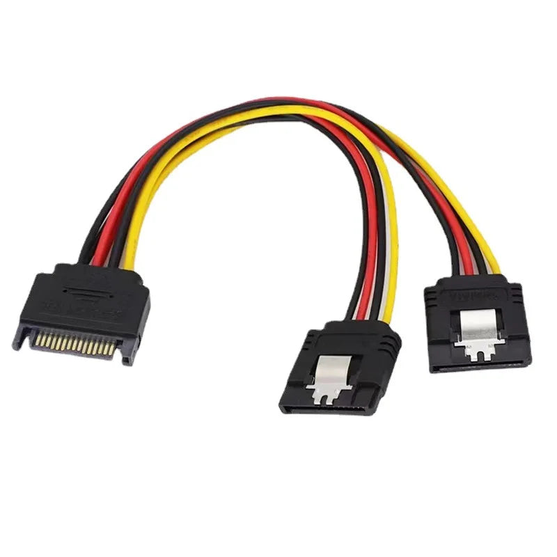 SATA 15-Pin Power Splitter Cable – 1 Male to 2 Female | OULLX SATA Power Splitter HIP