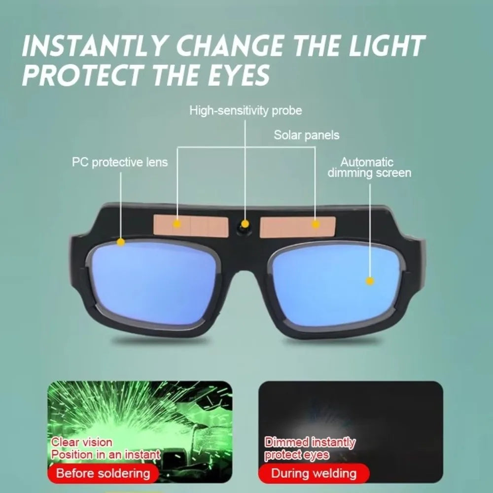 Auto-Darkening Welding Goggles | Solar Anti-Glare Lens Welding Safety Goggles HIP