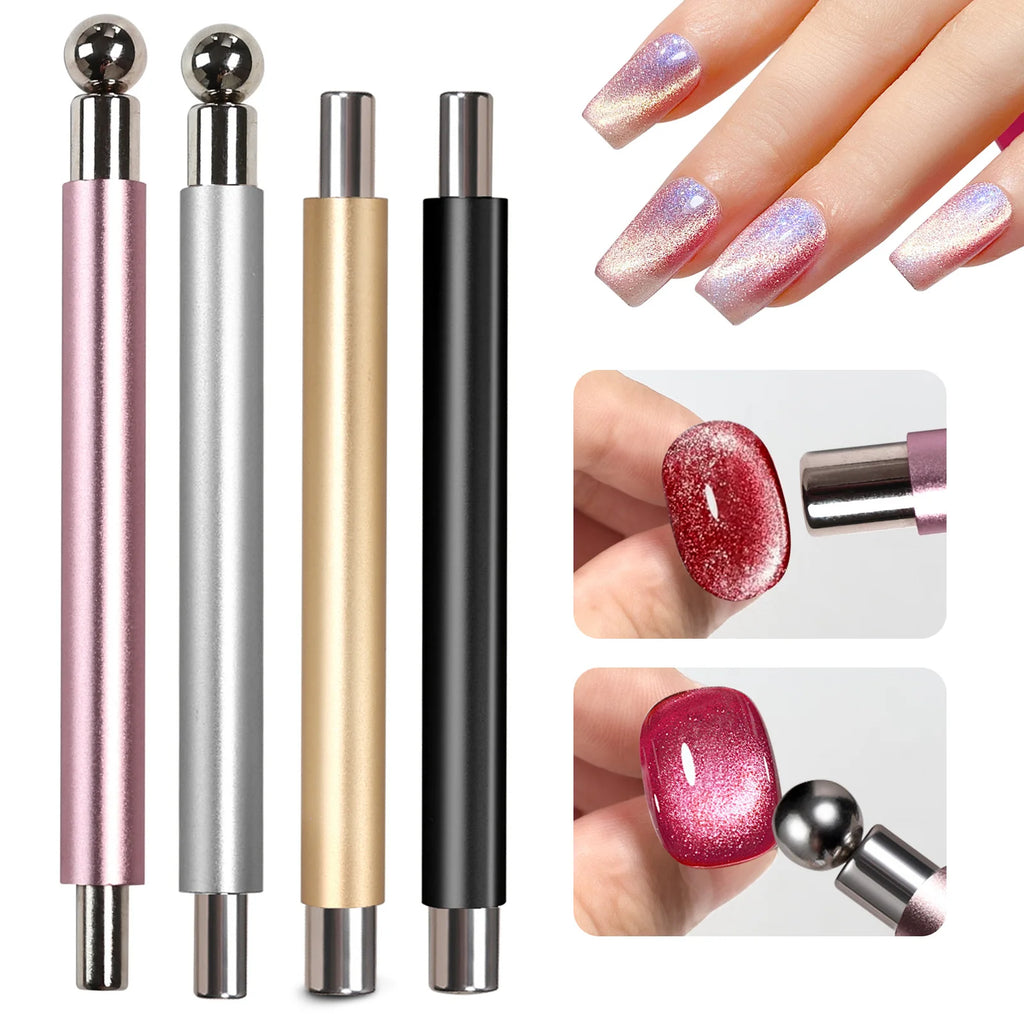 Strong Magnetic Long Double Head Nail Magnet Tool Pens Magnetic Cat Eye Gel Polish Nail Art Kit for DIY Salon Studio Or Home Use HIP
