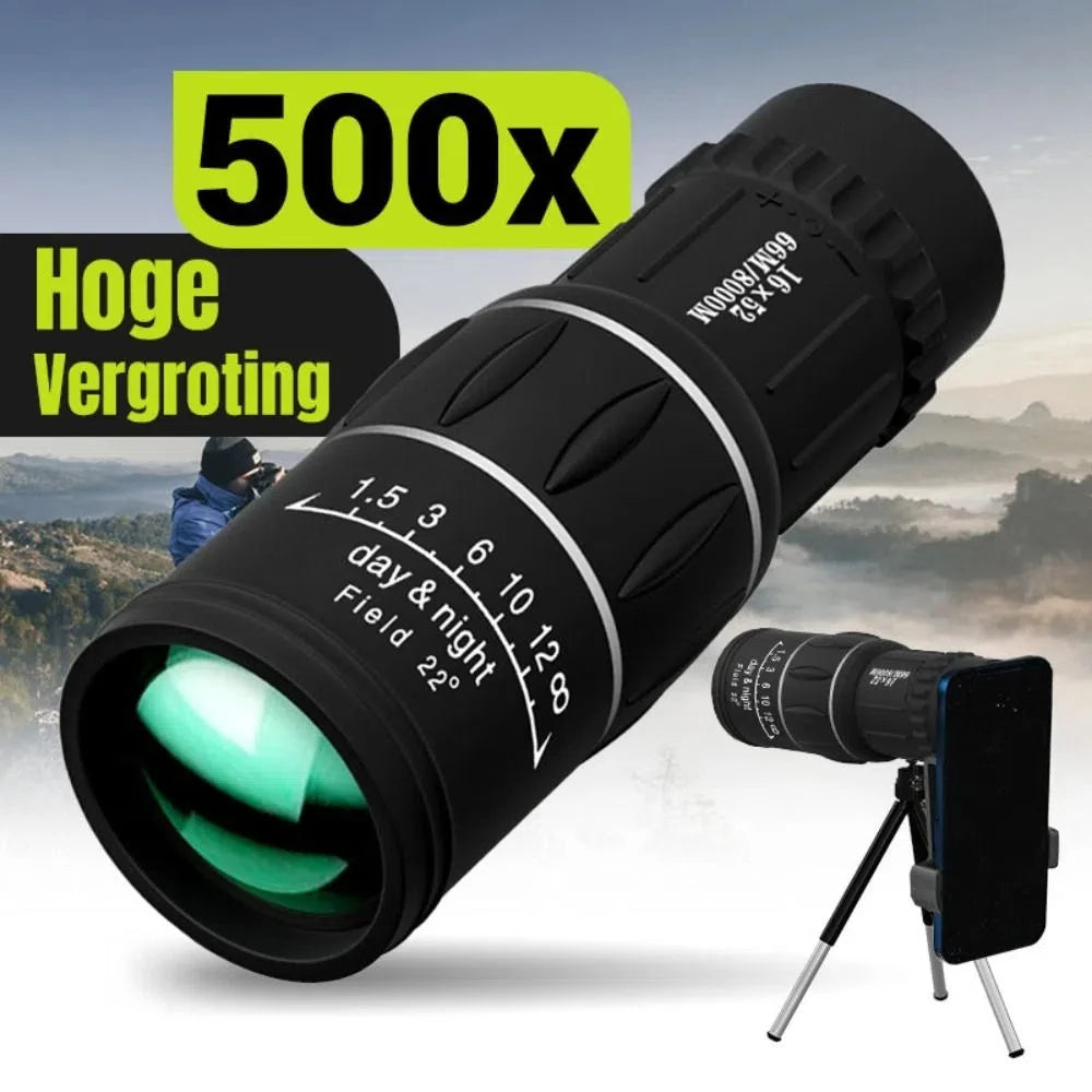 16x52 HD Monocular Telescope – High-Power Optical Zoom Scope Monocular Telescope HIP