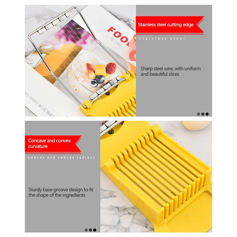 Multi Function Kitchen Gadget Stainless Steel Handheld Slicer For Cutting Luncheon Meat Banana Strawberry Egg Cheese Food HIP