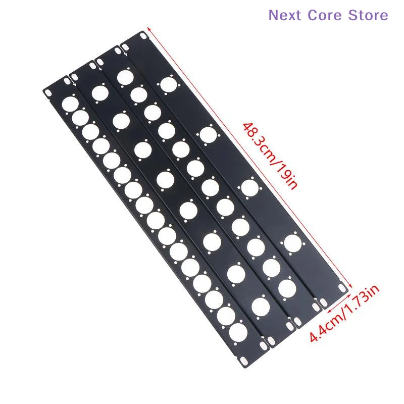 1U Rack Patch Panel 4–16 Way XLR Connector Mount | Metal Rack Patch Panel HIP