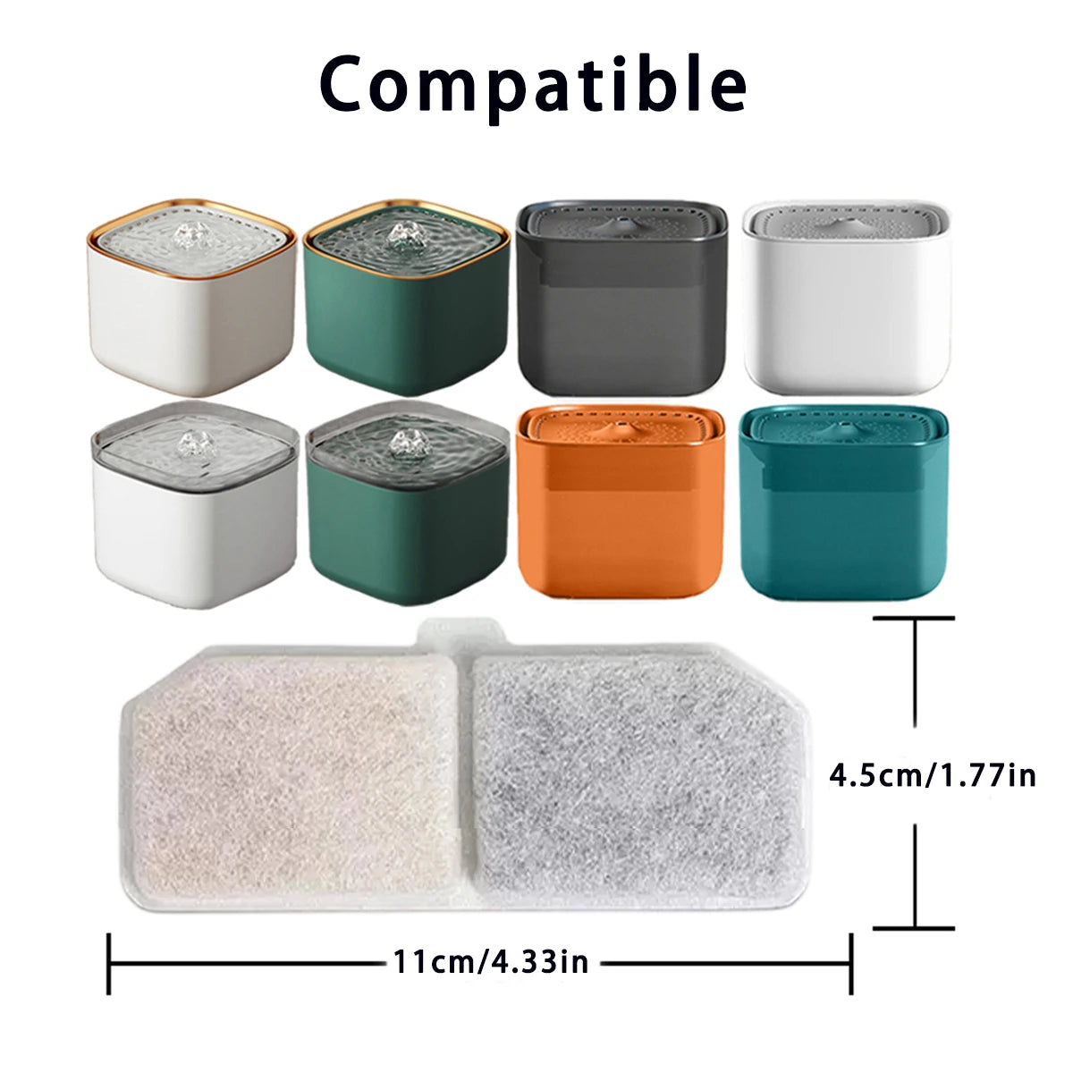 Replacement Carbon Filters for Pet Auto Drinking Feeder, 10/20/30pcs Pet Water Fountain Filter, Premium Pet Feeding Accessories HIP