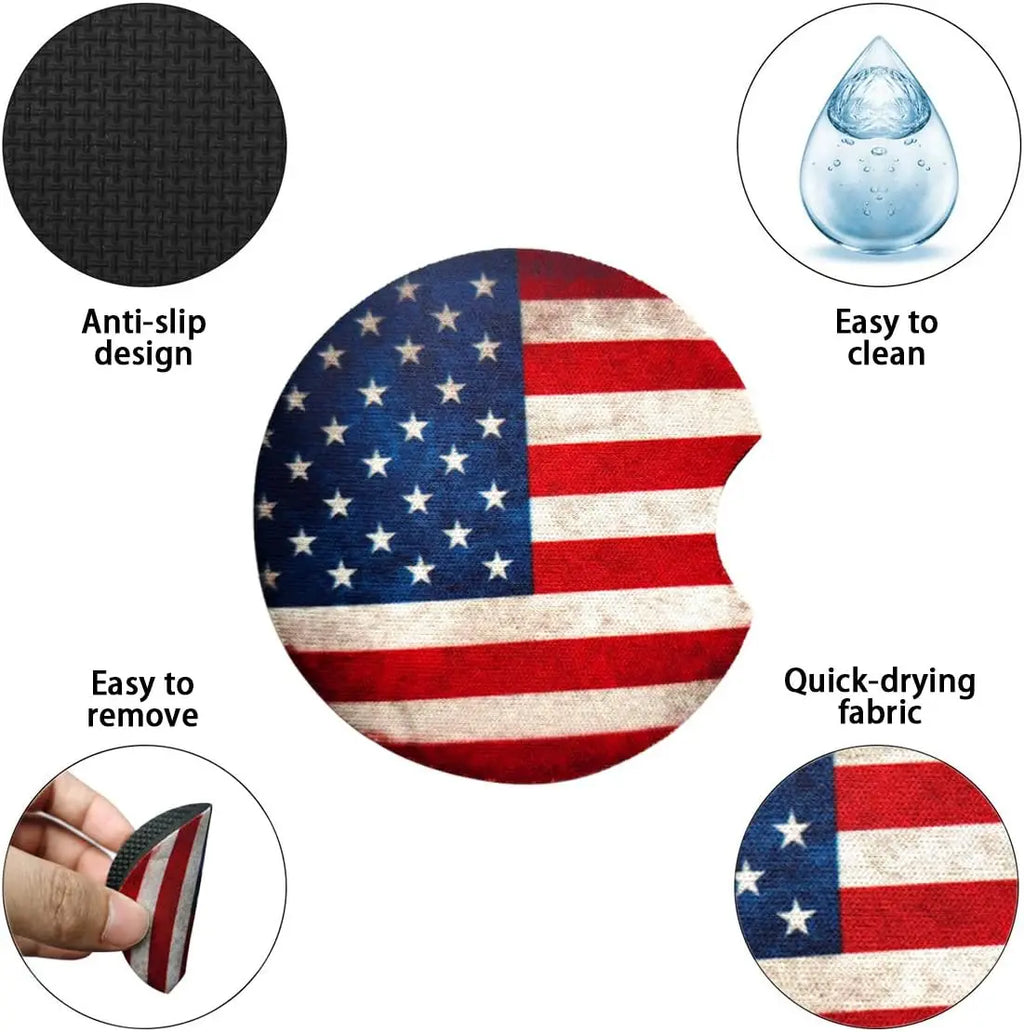 2-Pack Absorbent Car Cup Holder Coasters – 2.75 Inch Car Cup Holder Coaster HIP