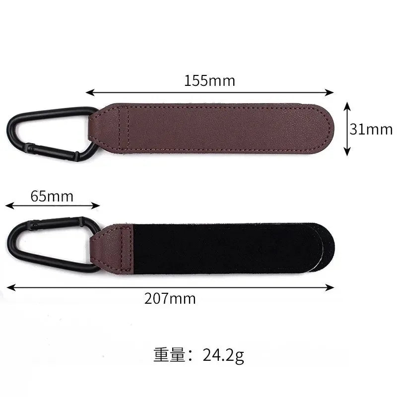 PU Leather Stroller Hook – Adjustable Diaper Bag Hanger Stroller Hook HIP