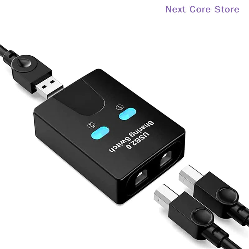 USB 2.0 2-Port Switch Hub – Share Printer Between 2 Computers USB Switch Hub HIP