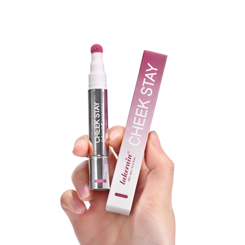 Cheek Blusher 6 colors Long-Lasting Cheek Stain All-Day Blendable Liquid Blush Long-Lasting Blush Sponge Applicator Cheek Makeup HIP