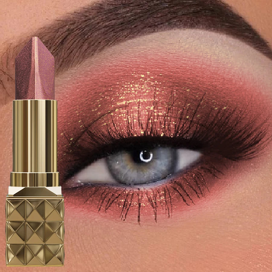 Two Color Eye Shadow Stick Waterproof Without Smudging for Natural Contour Shimmer Pearlescent Brown Eyeshadow Pencil Makeup Gif HIP