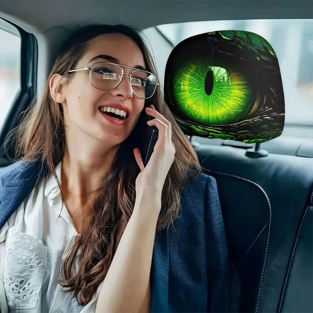 Dragon Eye HD Print Car Headrest Covers – Set of 2 Car Headrest Covers HIP
