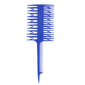 Hair Dyeing Highlight Brush Fish Wide Tooth Zone Rat Tai Hair Comb Professional Barber Hairdressing Salon Hair Styling Tool HIP Blue