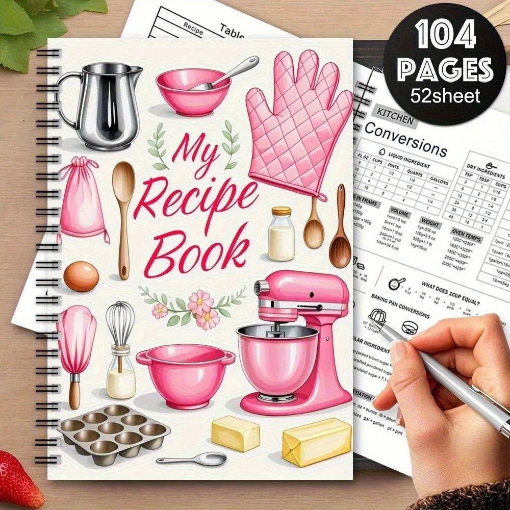 Cartoon Recipe Notebook Spiral Hardcover Meal Planner Recipe Notebook HIP
