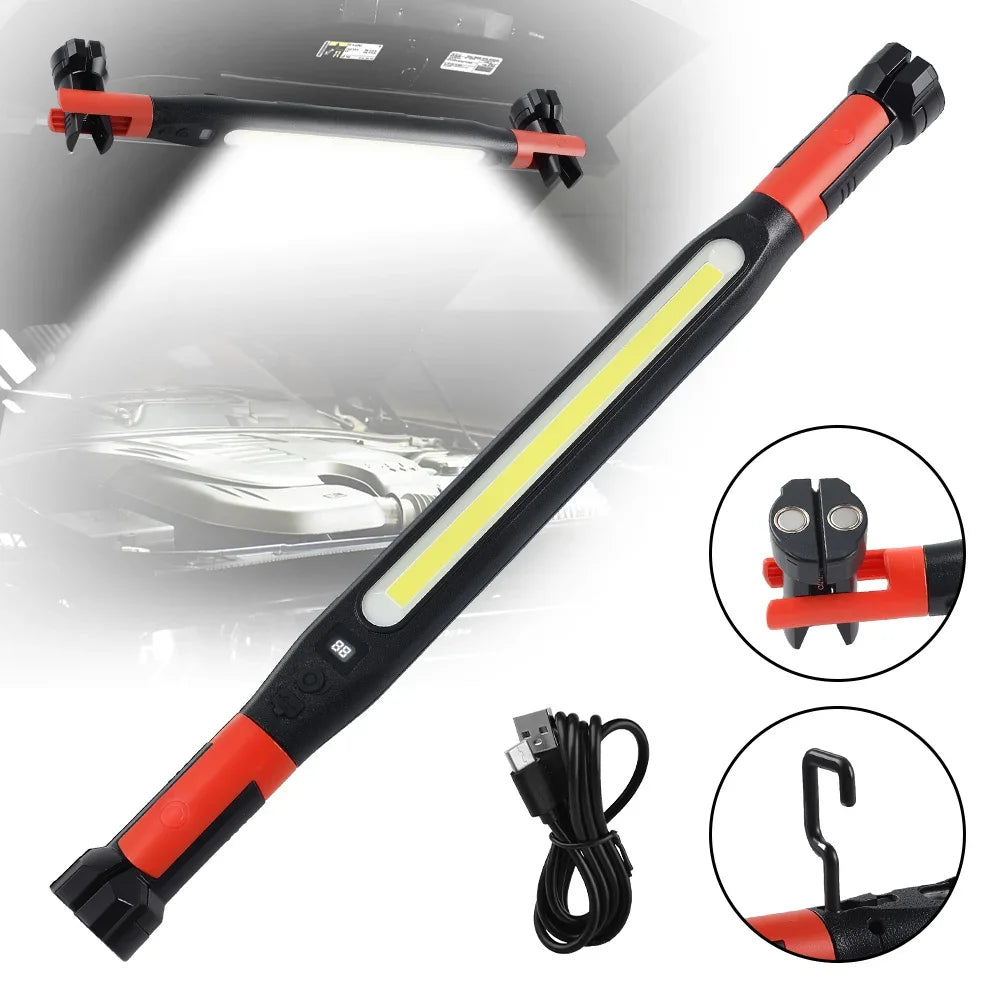ESMARTER Rechargeable LED Work Light | Magnetic Base & Hooks LED Work Light HIP