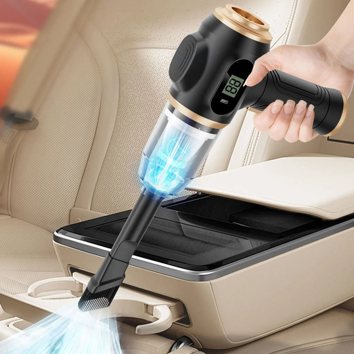 Portable Car Vacuum Cleaner Rechargeable Multi Nozzles Cordless Mini Handheld Vacuum Cleaner for Car Portable Vacuum Cleaner HIP