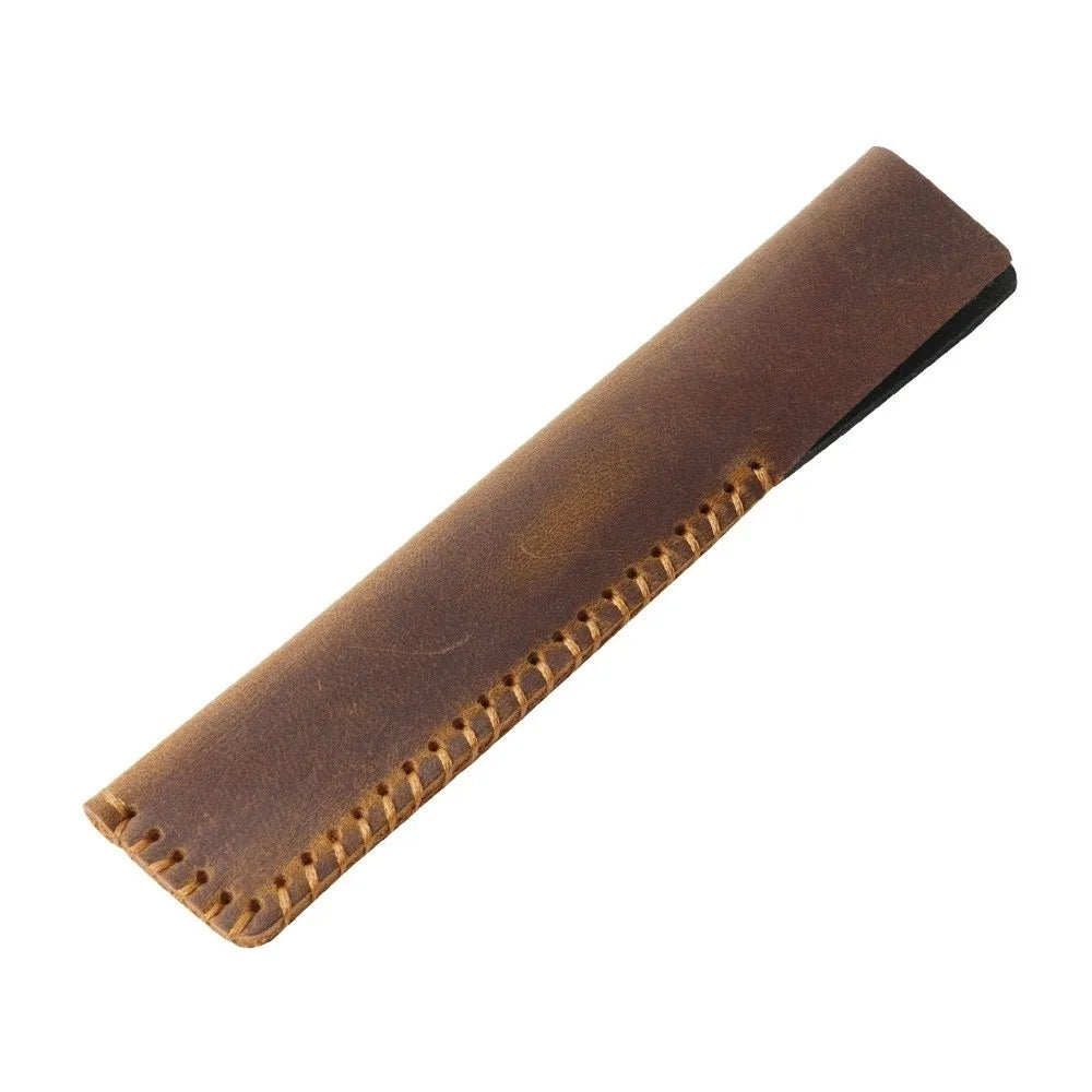 Handmade Genuine Leather Pencil Case – Retro Cowhide Pouch Leather Pencil Case HIP
