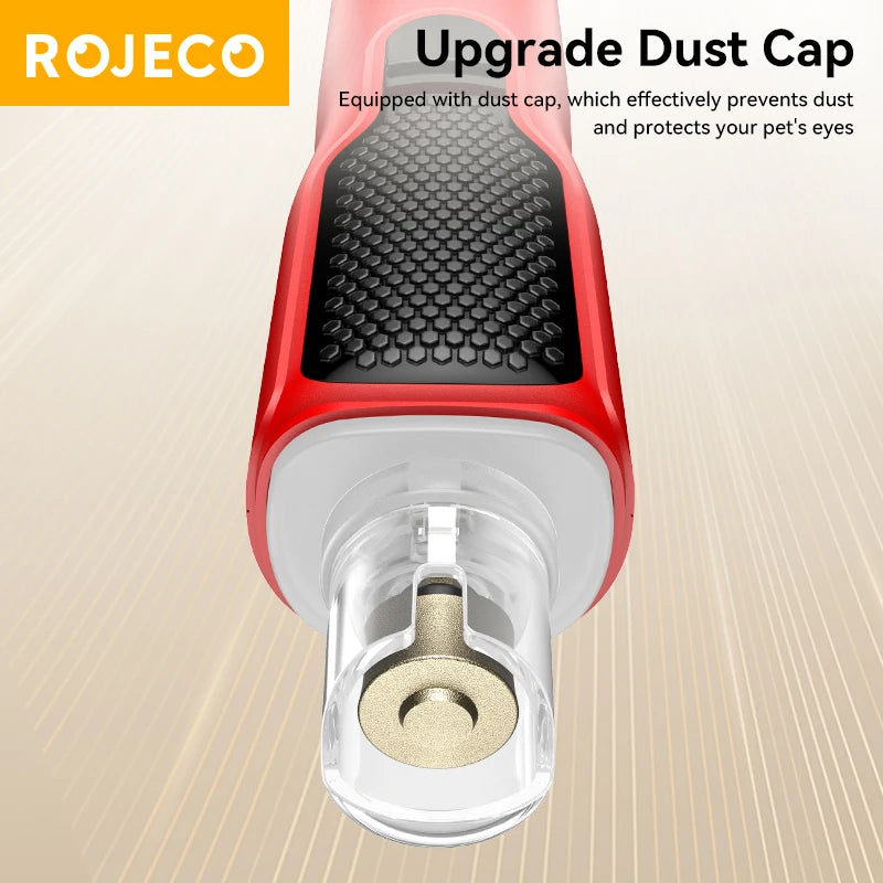ROJECO Pet Electric Nail Grinder Rechargeable Dog Paw Grooming Nail Clipper LED Light 7 Speeds Adjustable Cat Claw Nail Grinder HIP