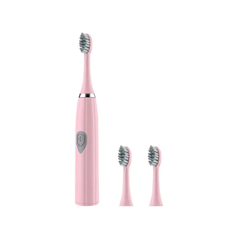 Electric Toothbrush for Adults – IPX6 Waterproof, 3 Brush Heads Electric Toothbrush HIP C672-pink no battery No plug