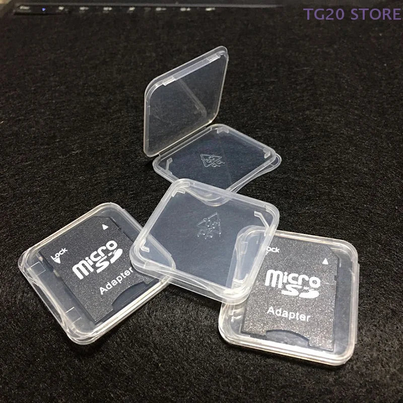 10-Pack Transparent SD Memory Card Cases – SD, CF & XD Memory Card Case HIP