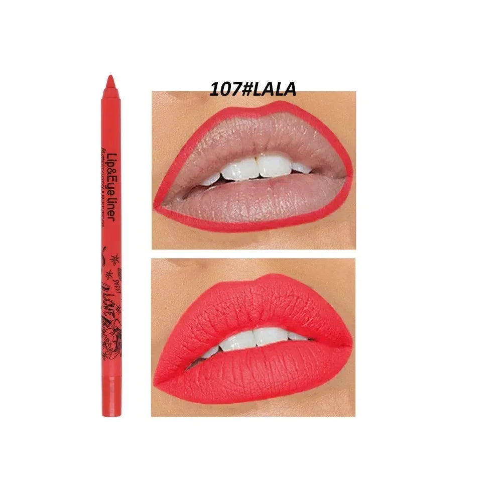 20 Color Slim Lip Liner Pencil Sexy Pink Brown Rose Lip Outline Matte Nude Lipstick Contouring Tint Waterproof Crayon Pen Makeup HIP 07