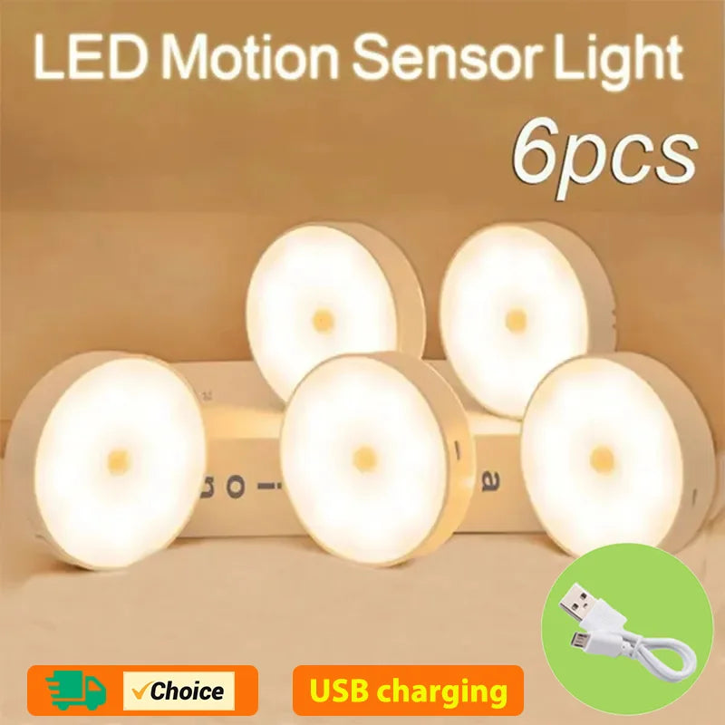 PIR Motion Sensor LED Night Light – USB Rechargeable Closet Motion Sensor Night Light HIP