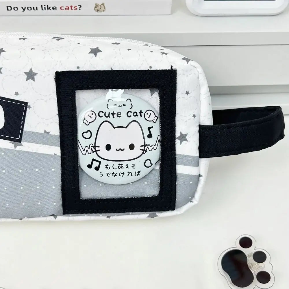 Cute Star Kitten Pencil Case – Large Capacity Zipper Pen Bag Pencil Case HIP