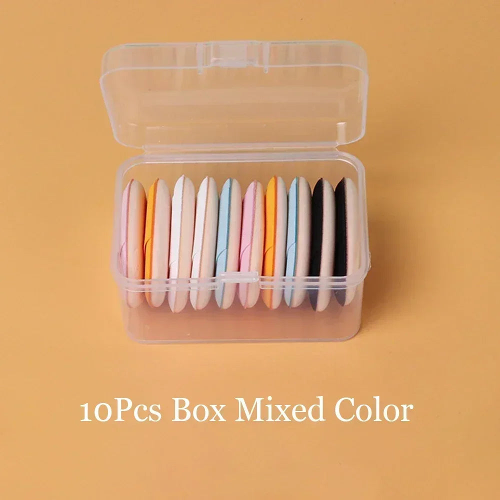 3/10pcs Mini Size Professional Cosmetic Cushion Puff Concealer Foundation Detail Puff Finger Puff Set Makeup Sponge Beauty Tool HIP Mix In Box 10Pcs