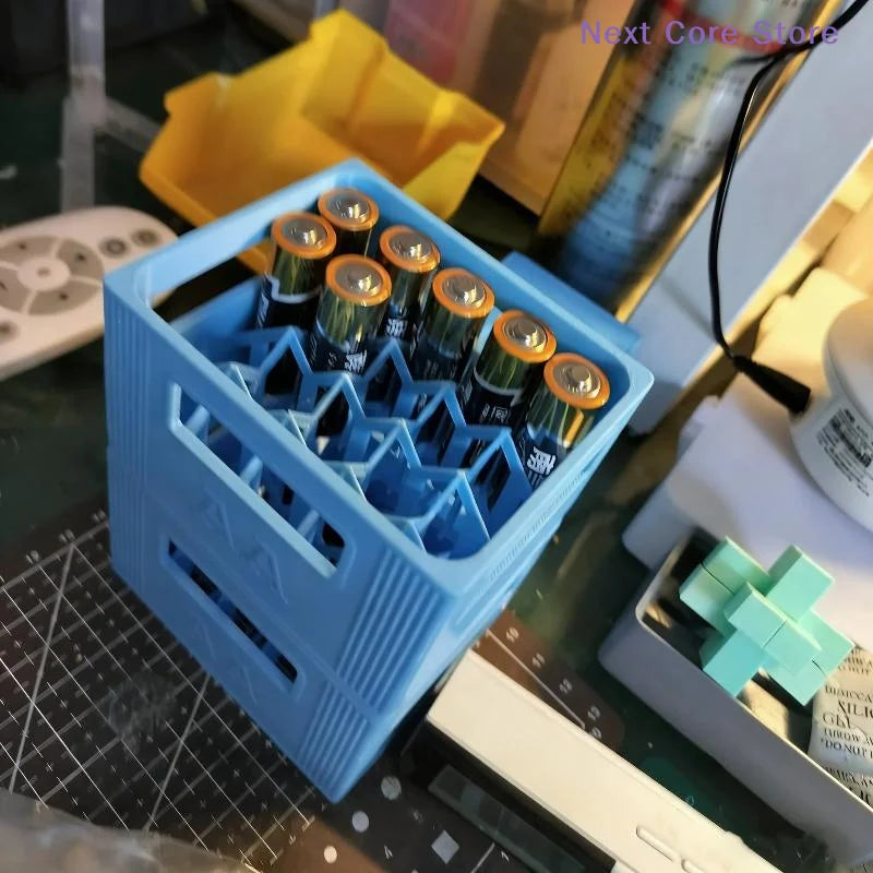 3D Printed AA & AAA Battery Organizer Box – 20/30 Slots Battery Storage Organizer HIP
