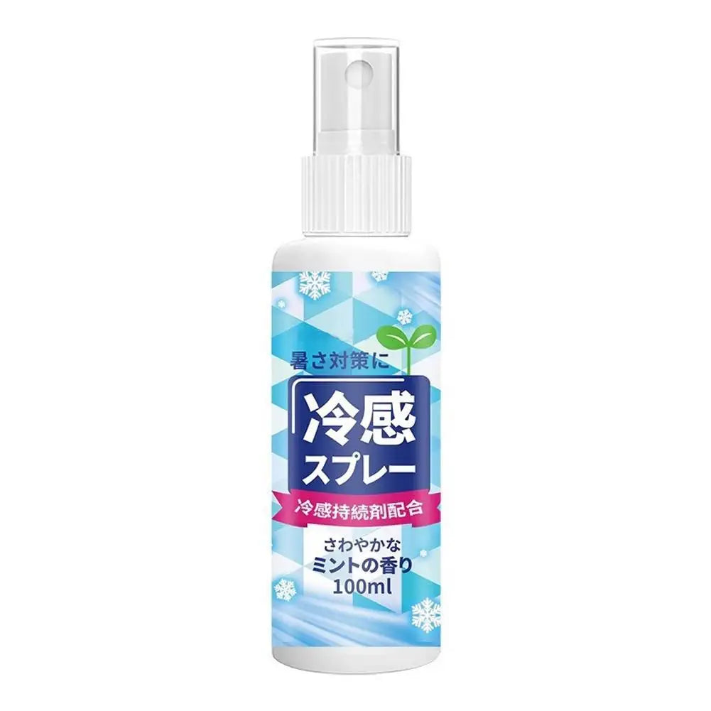 100ml Summer Cooling Spray Portable Ice Feeling Clothing Training Relief Long-lasting Hydrating Cool Spray For Face& Body Bottle HIP blue