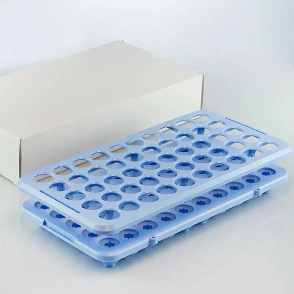 50-Slot Plastic Test Tube Rack – 18mm, 5–15mL Tubes Test Tube Rack HIP
