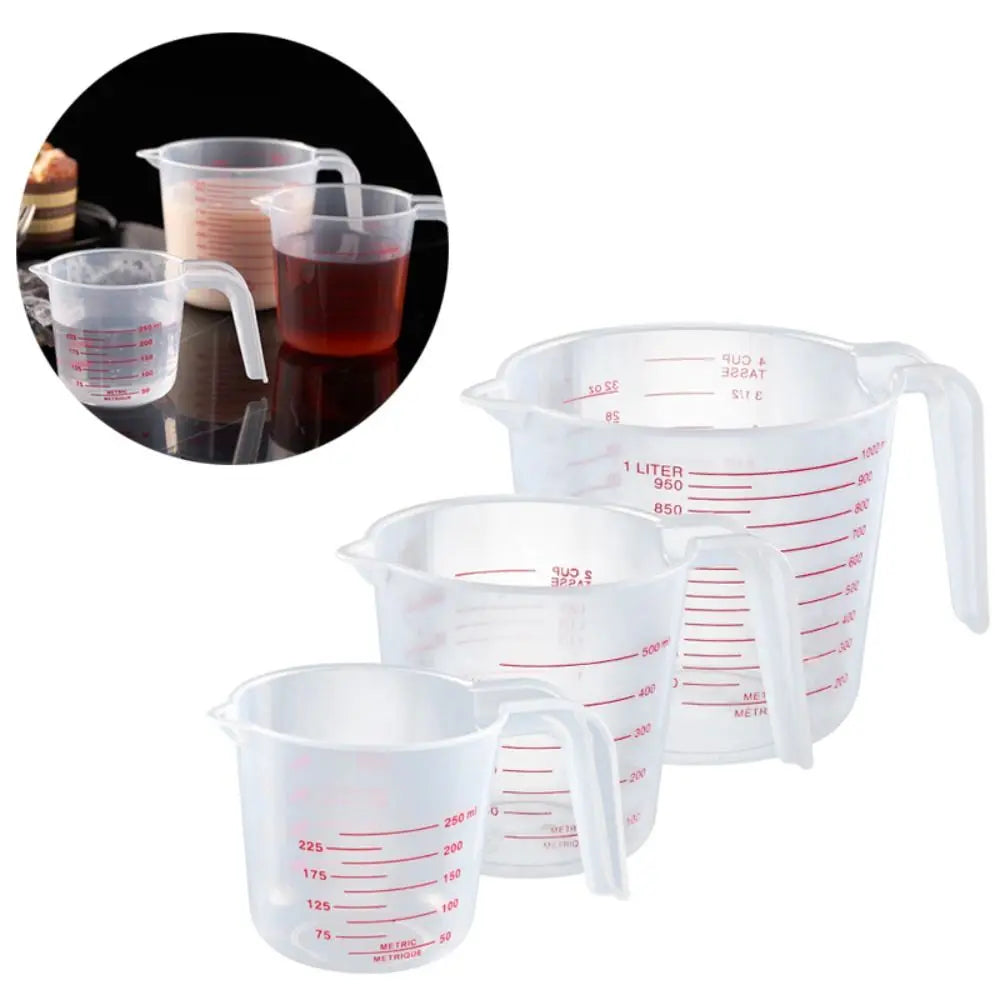 Clear Plastic Measuring Cup with Spout – Oz & mL Markings Measuring Cup HIP