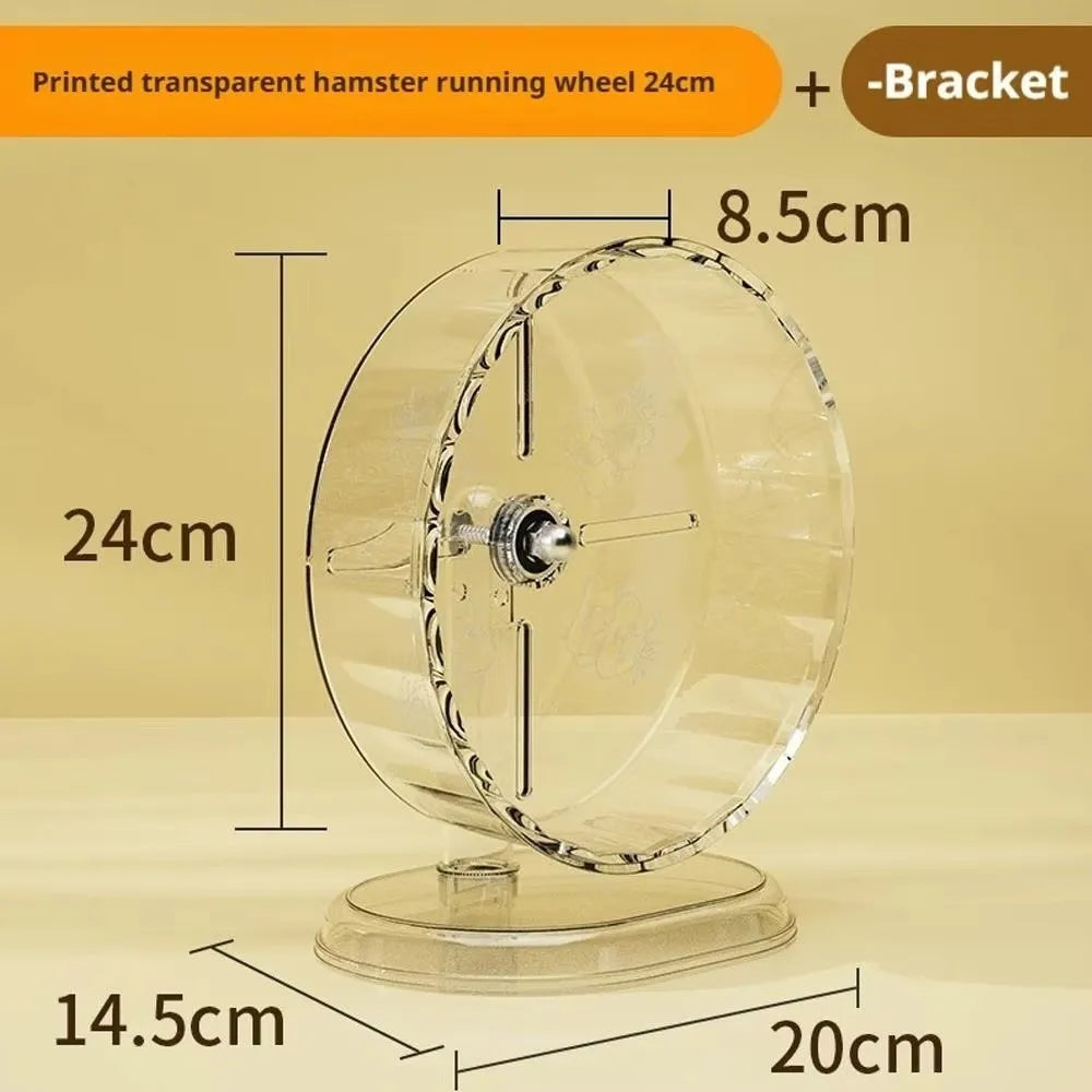 Silent Transparent Hamster Running Wheel – 3 Sizes Pet Exercise Wheel HIP