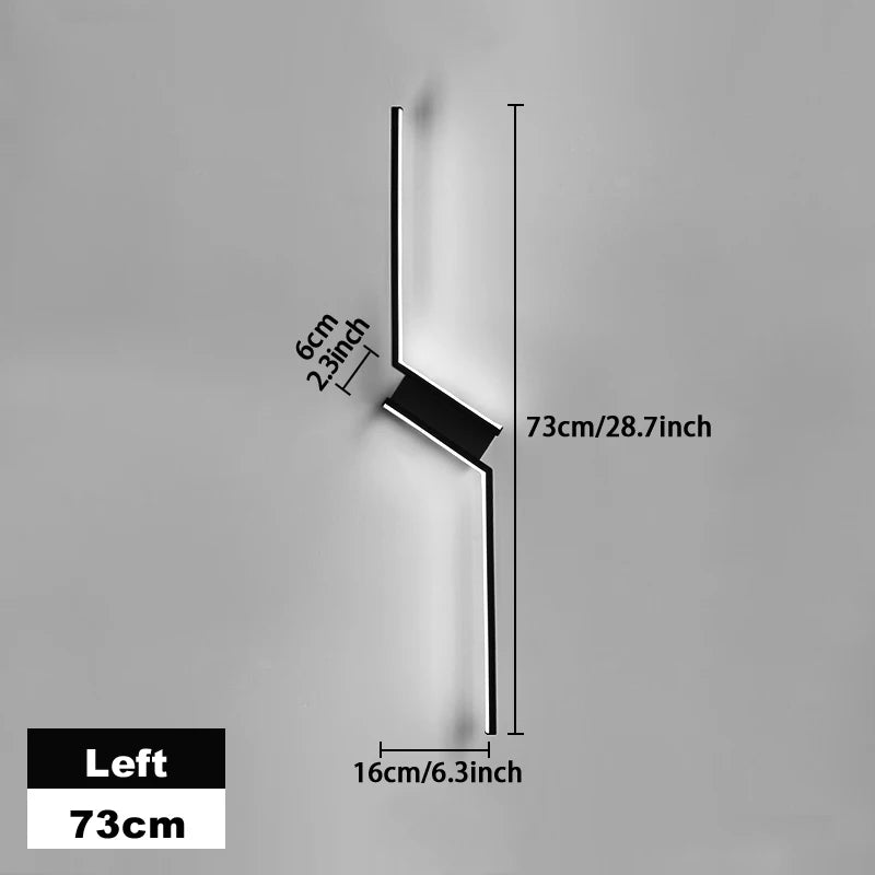 Nordic Minimalist LED Wall Sconce – Dimmable Indoor Lamp LED Wall Sconce HIP 73cm Left Cool White(5500-7000K)