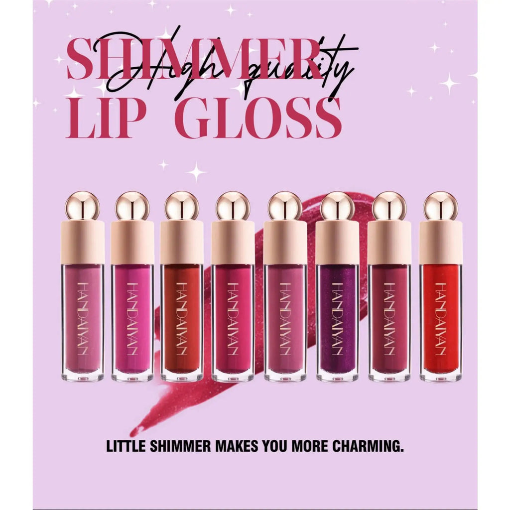 Handaiyan Shimmer Lip Gloss – Matte Glitter Tint, Waterproof Shimmer Lip Gloss HIP