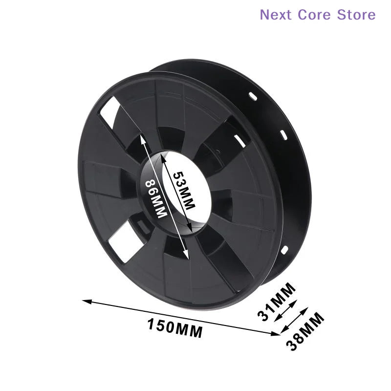 Black 150mm Cable Wire Wrap Reel Drum – 1 or 2 Pack Cable Wire Reel HIP
