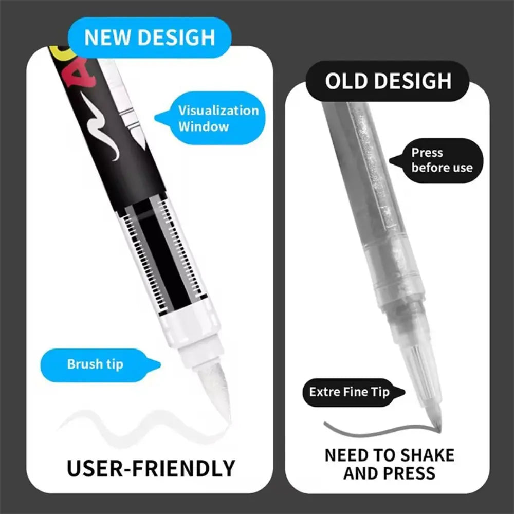 8-Piece Black & White Acrylic Paint Markers – Waterproof Acrylic Paint Markers HIP