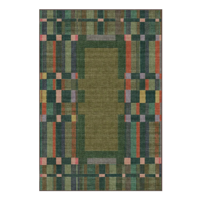 Soft Faux Cashmere Living Room Rug – Non-Slip & Washable Area Rug HIP GU6623-YZ 60x90cm