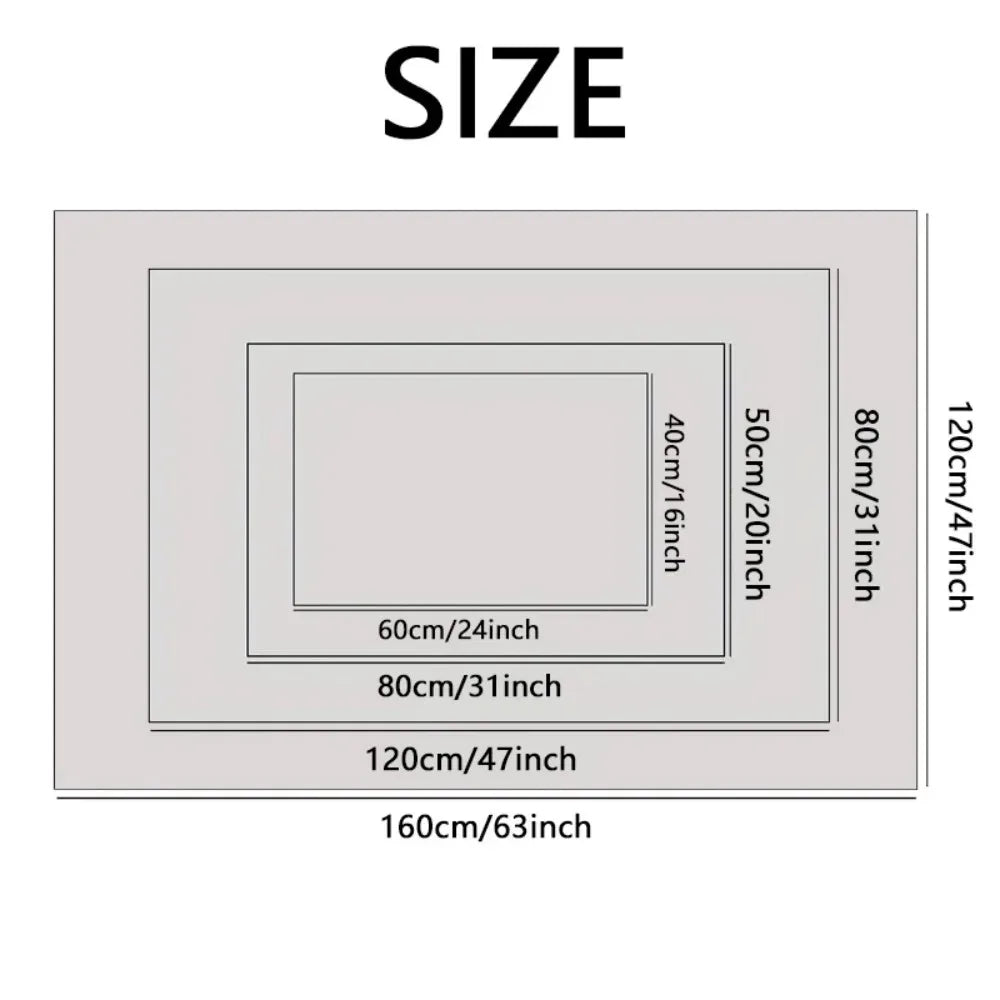 Abstract Runway Pattern Area Rug – Washable Anti-Slip Mat Area Rug HIP
