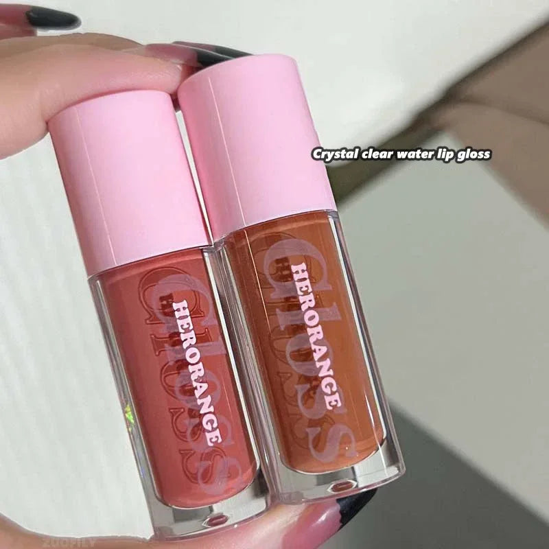 Water Light Lip Gloss Moisturizing Transparent Jelly Mirror Lip Glaze Crystal Clear Hydrating Lip Plumping Gloss Korean Makeup HIP