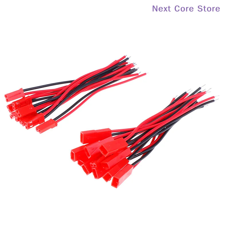 20Pcs 2-Pin JST SM Male & Female Wire Connectors 22 AWG Wire Connector Set HIP