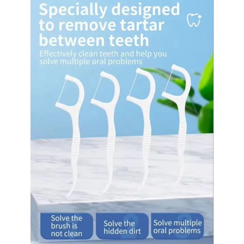 RUZOFO High Elastic Dental Floss Sticks – Family Pack 150-600pc Dental Floss Picks HIP