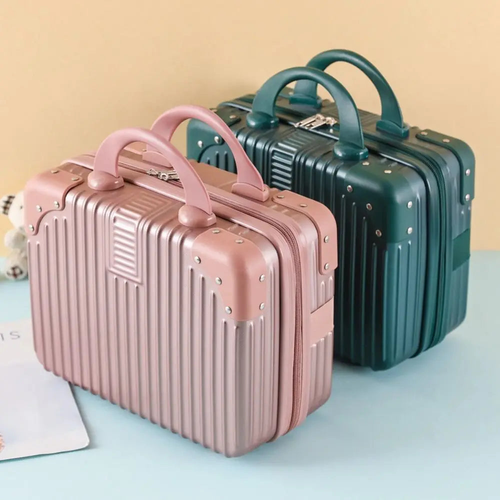 14" Mini Travel Makeup Suitcase with Password Lock | ABS Travel Makeup Case HIP