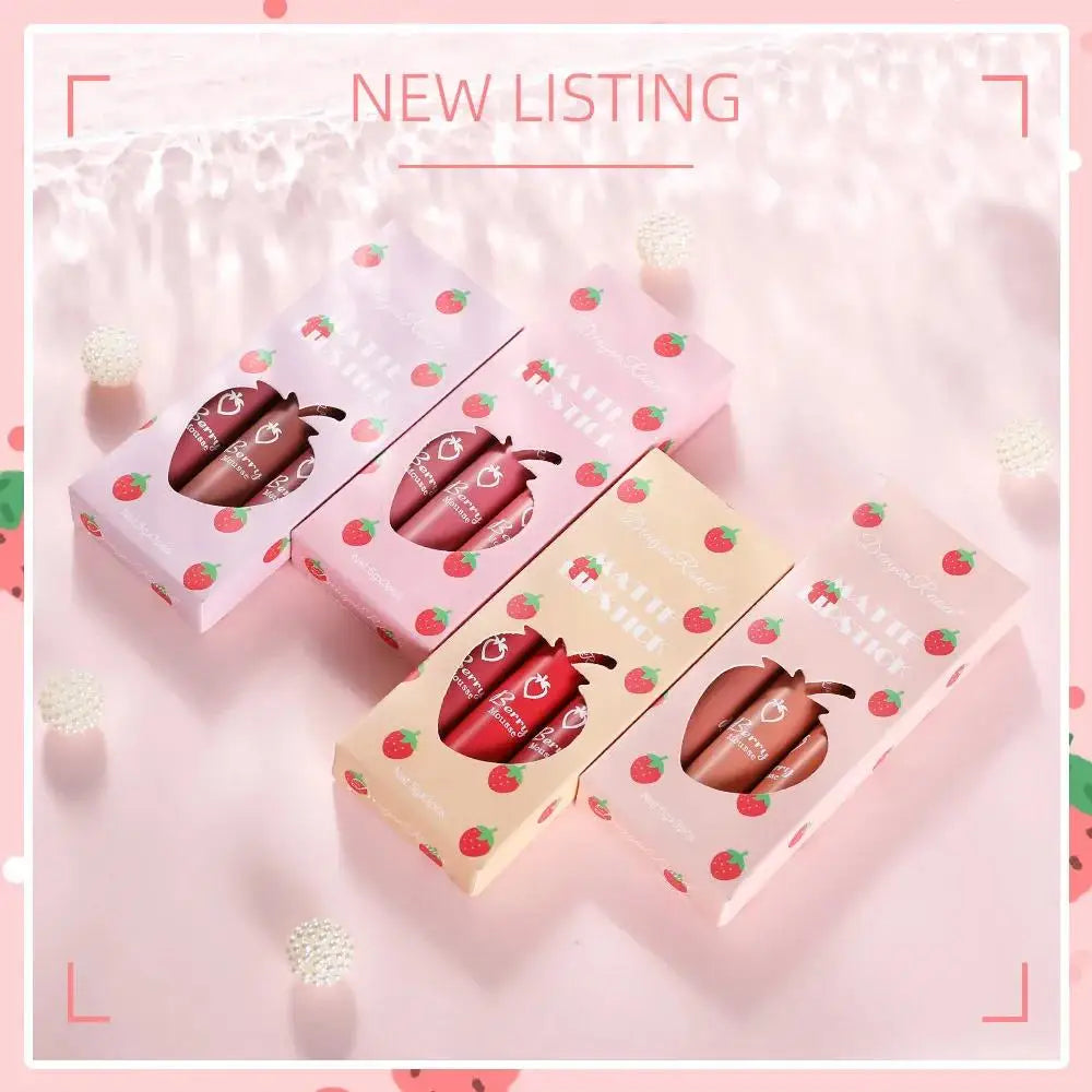 Dragon Ranee 3-Pc Velvet Matte Lip Gloss Set | Long Lasting Velvet Matte Lip Gloss HIP