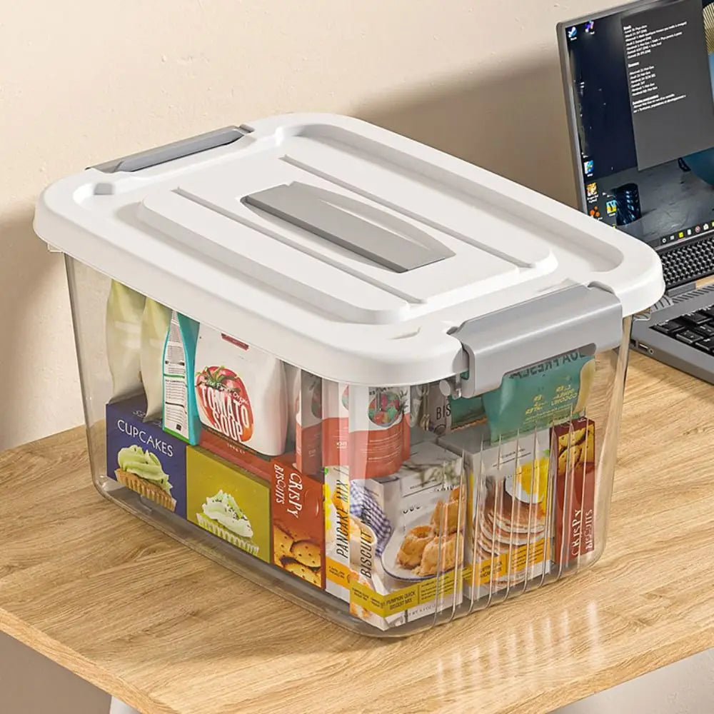 Stackable Transparent Plastic Storage Box with Lid – Space Saver Stackable Storage Box HIP