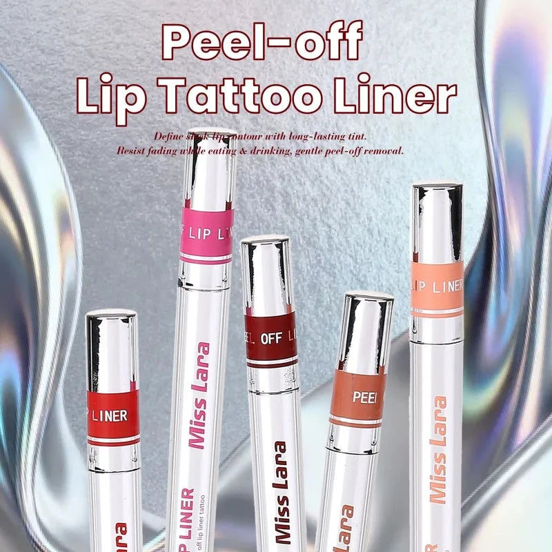 Waterproof Peel Off Lip Liner Pencil Long Lasting Lip Contour Makeup Pencil Transfer Resistant Smooth Lip Definer Daily Cosmetic HIP