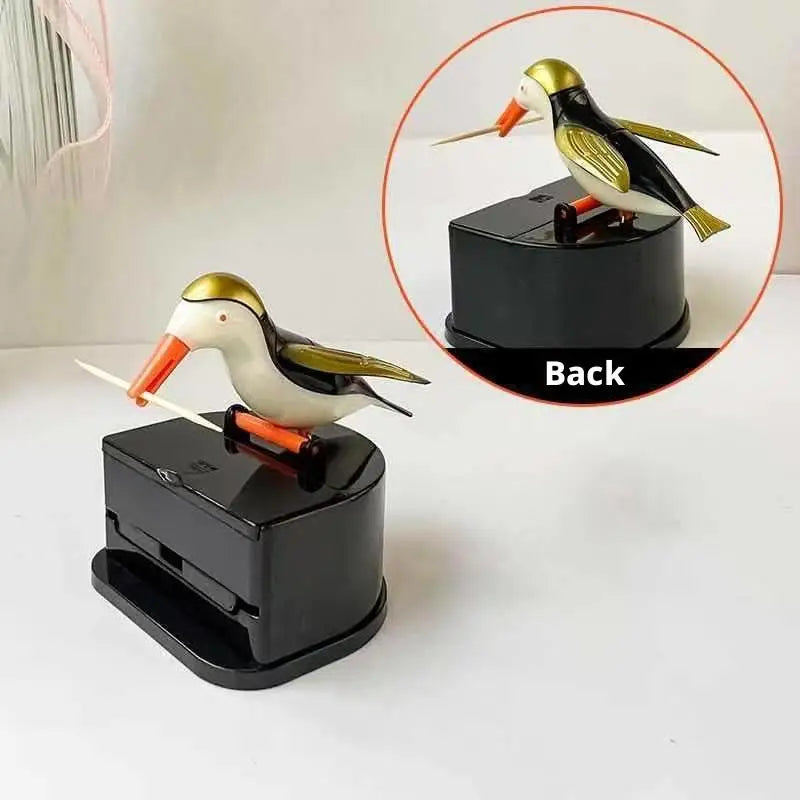 1PC Cartoon Hummingbird Toothpick Container Automatic ABS Toothpick Dispenser Holder Box Home Decoration Kitchen Accessories HIP
